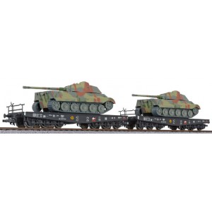 L230144 (HO) Liliput Грузоваые платформы с танками DR, II Эпоха