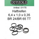 01175 Gützold Резинка для колёсной пары, диаметр 6,4 мм, 1 шт. масштаб ТТ 1/120
