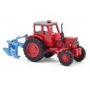 51361 Busch Трактор Беларус МТЗ-52 с двухкорпусным плугом масштаб 1/87 H0 купить